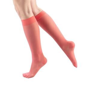 TRUFORM Leg Health Ladies Sheer Knee Highs Moderate 15-20mmHg 1773-small PINK